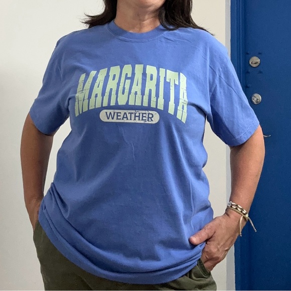 Comfort Colors Margarita WeatherTee, Size L, M, XL, Mystic Blue Color, New - Picture 3 of 4